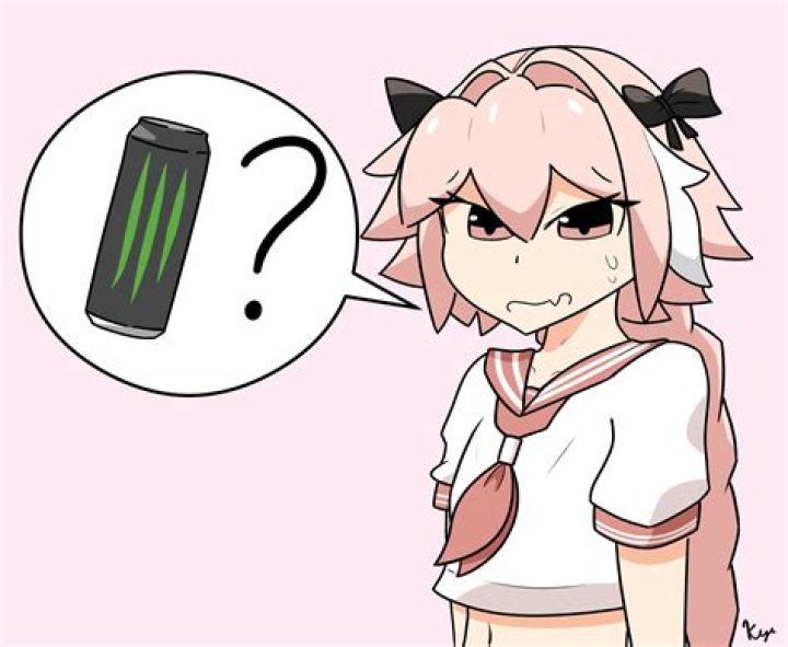 Astolfo Trending Twitter Picture With CC Lemon & Monster Drink |