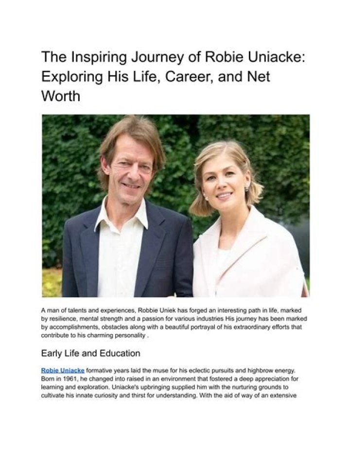 Facts about Robie Uniacke and What Does He Do? (Rosamund Pikes Boyfriend)