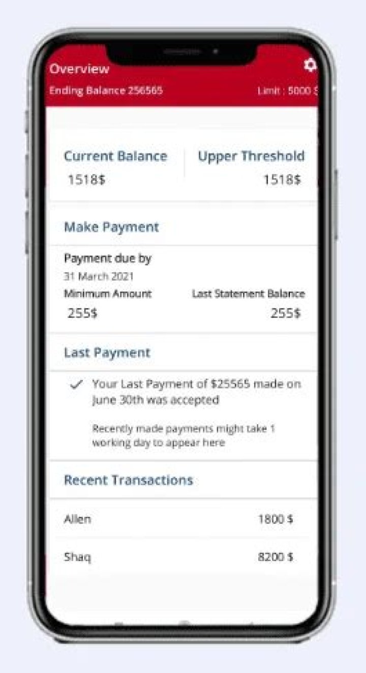 Fake Bank Account Balance Screenshot