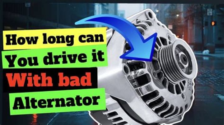 How far can I drive my car with bad alternator?